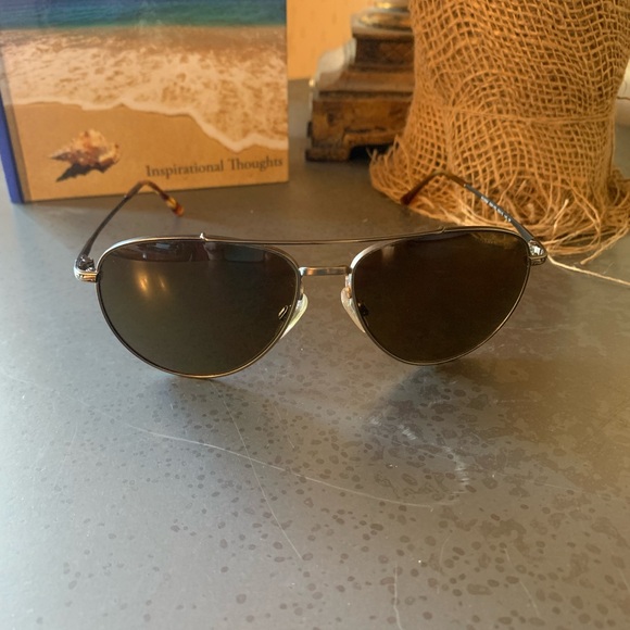 Ralph Lauren Polo Collection Sun glasses polarized BRONZE wire frames.